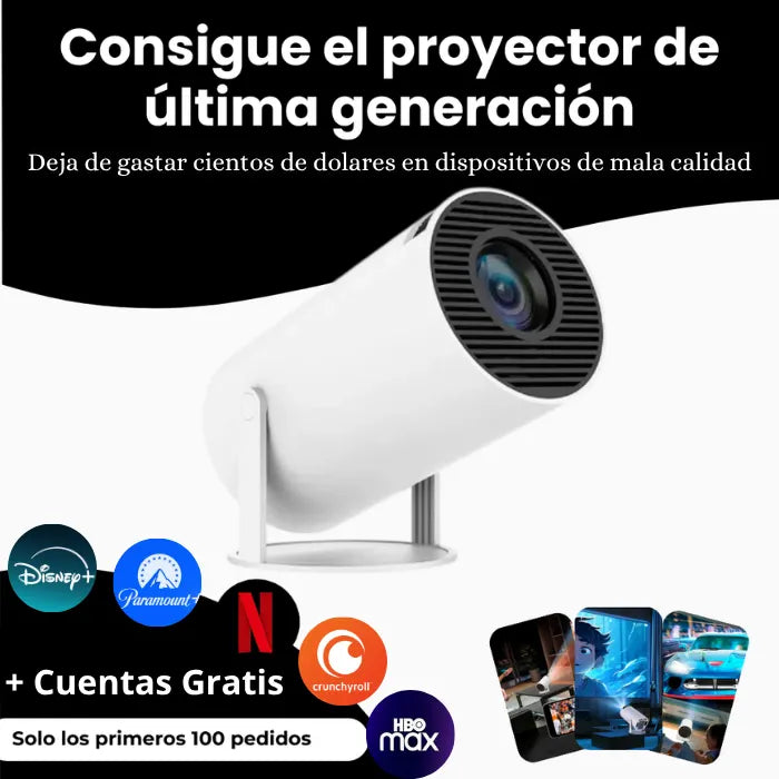 Proyector Hy300™ - Cine Portátil Compacto, Inteligente y Potente