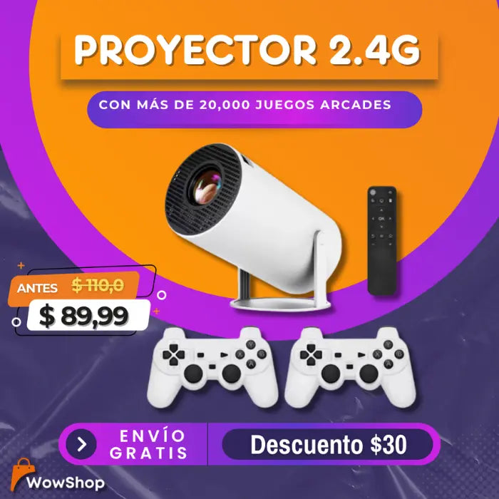 X10 Plus™ - Proyector de Videojuegos Portátil Compacto, Inteligente y Potente + Regalo