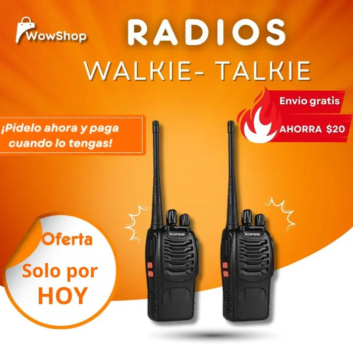 Voice Talkie™ - Kit Completo profesional de Radio Comunicación Inalámbrica de Largo Alcance