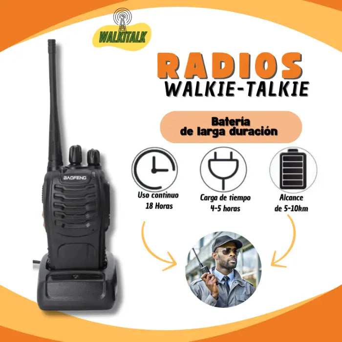 Voice Talkie™ - Kit Completo profesional de Radio Comunicación Inalámbrica de Largo Alcance
