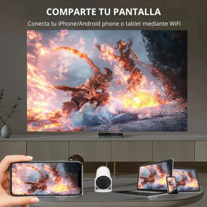 Proyector Hy300™ - Cine Portátil Compacto, Inteligente y Potente