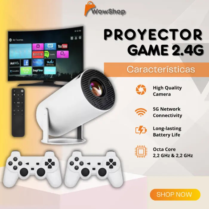 X10 Plus™ - Proyector de Videojuegos Portátil Compacto, Inteligente y Potente + Regalo