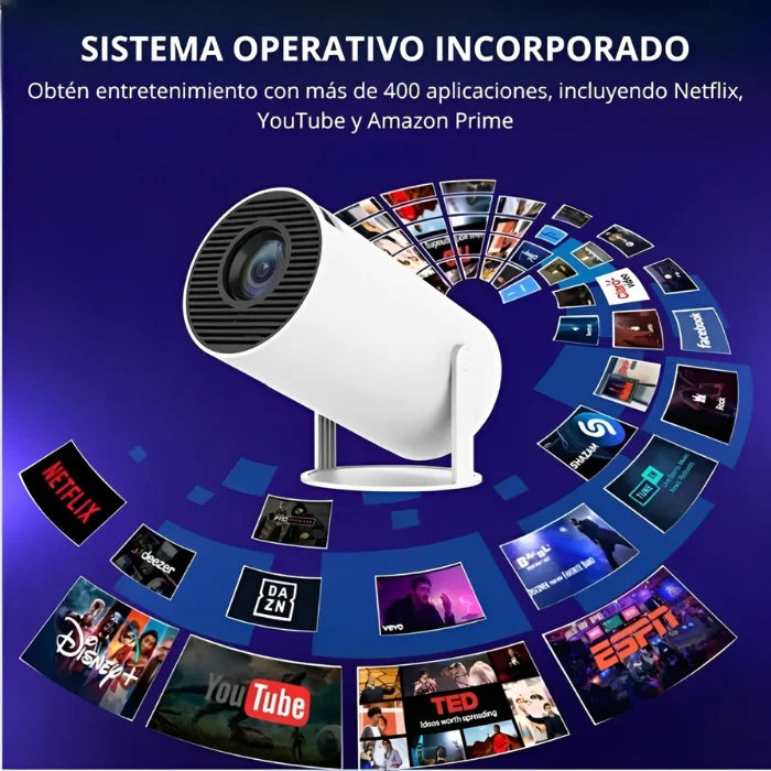 Proyector Hy300™ - Cine Portátil Compacto, Inteligente y Potente