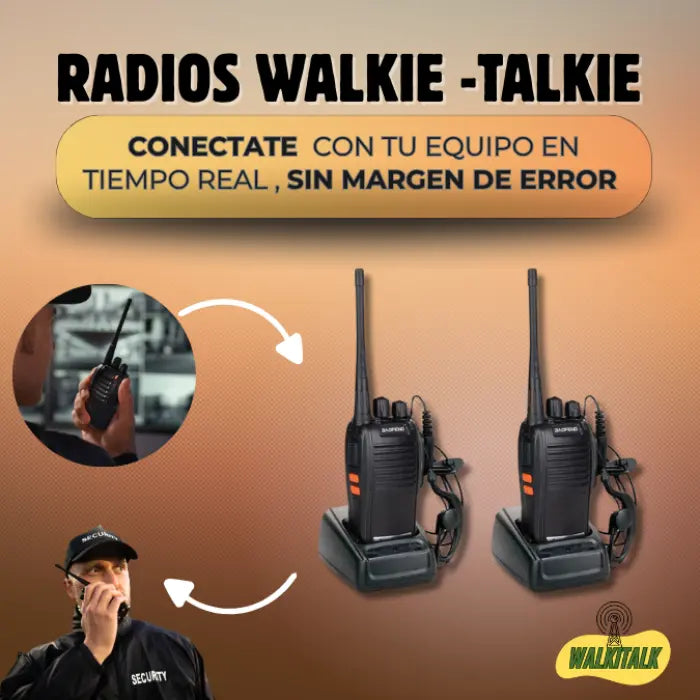 Voice Talkie™ - Kit Completo profesional de Radio Comunicación Inalámbrica de Largo Alcance