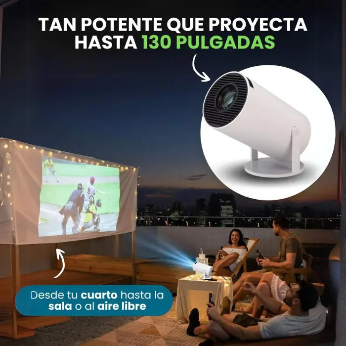 Proyector Hy300™ - Cine Portátil Compacto, Inteligente y Potente
