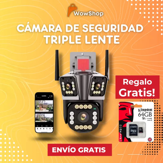 Triple Lent™ - Vigila cada rincón con visión nocturna y cobertura completa sin interrupciones + REGALO
